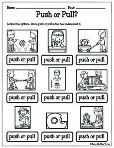 Push And Pull Worksheet Grade 3